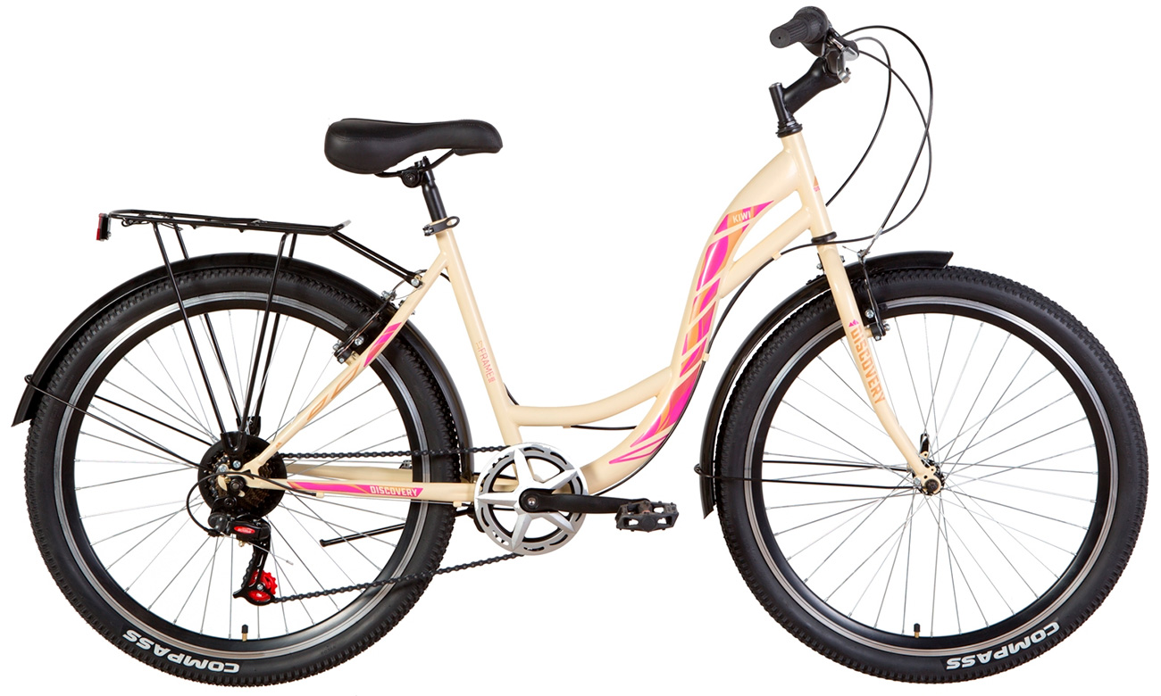 Фотографія Велосипед Discovery KIWI Vbr 26" (2021) 2021 Бежево-рожевий